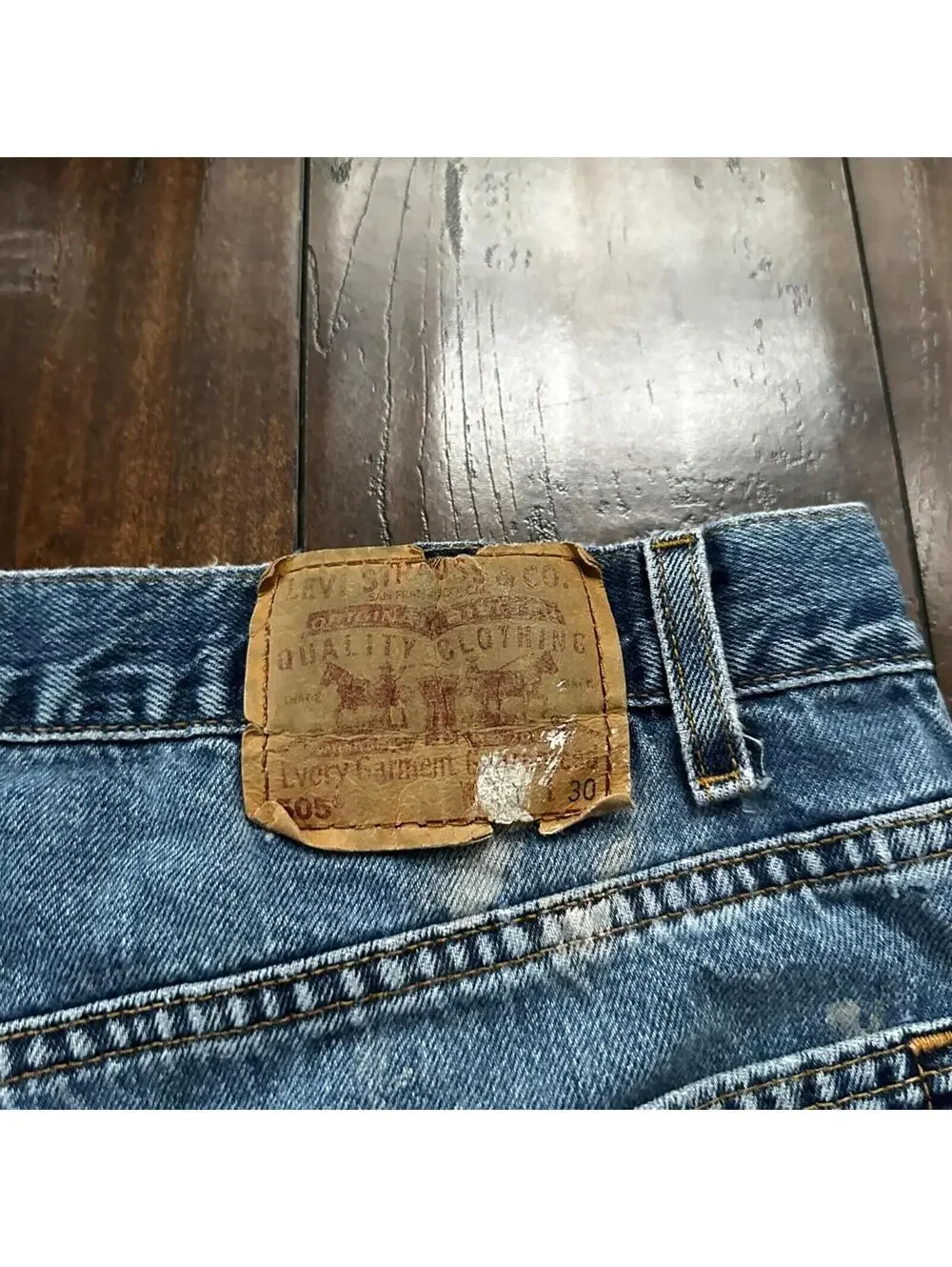 Levis 505 Vintage 90s Straight Leg XX USA Jeans 40x30 Med Wash Act 36x29